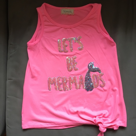 Btween soft sparkly mermaid top